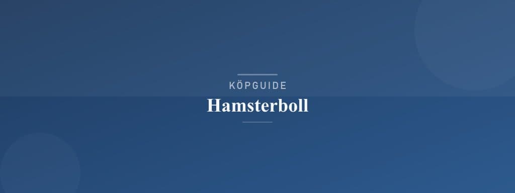 Välj rätt hamsterboll