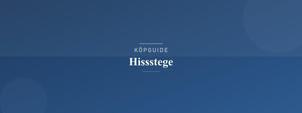 Välj rätt hissstege