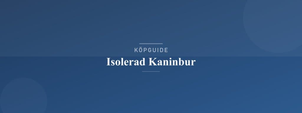 Välj rätt isolerad kaninbur