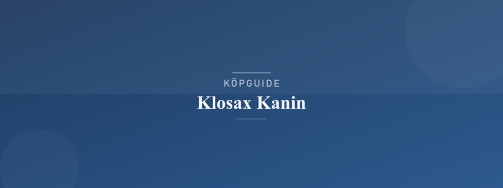 Välj rätt klosax kanin