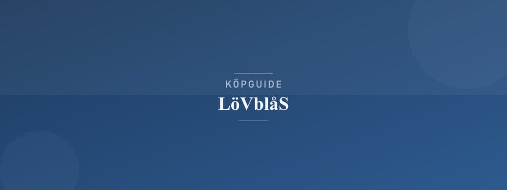 Välj rätt lövblås