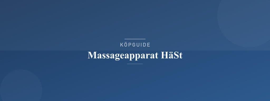 Välj rätt massageapparat häst