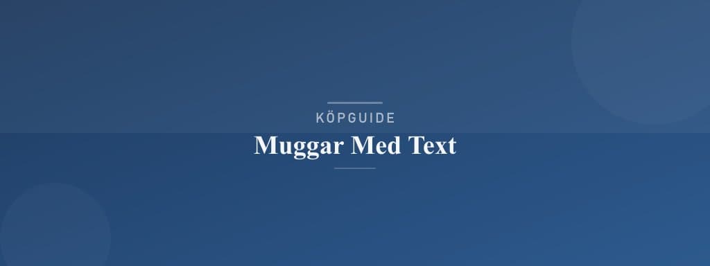 Välj rätt muggar med text