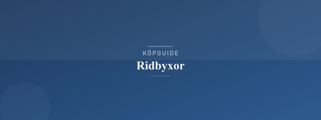 Välj rätt ridbyxor
