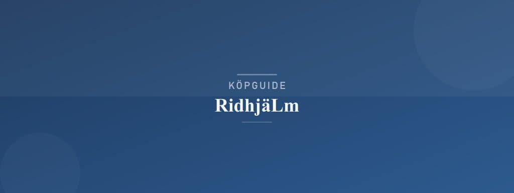 Välj rätt ridhjälm