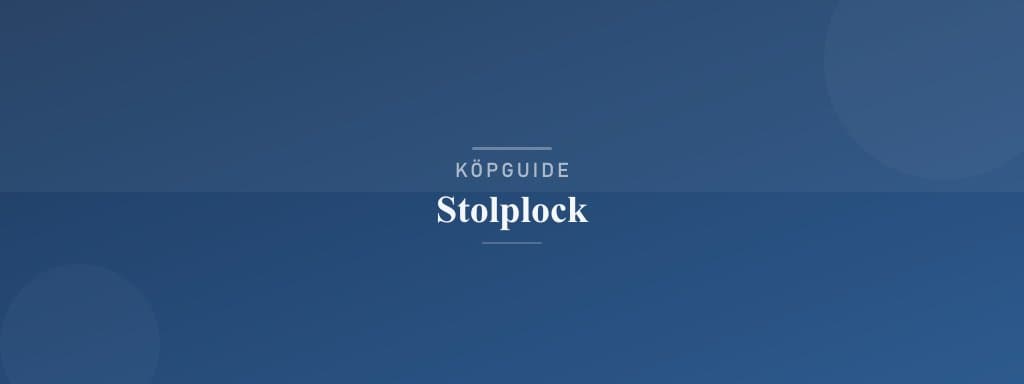 Välj rätt stolplock
