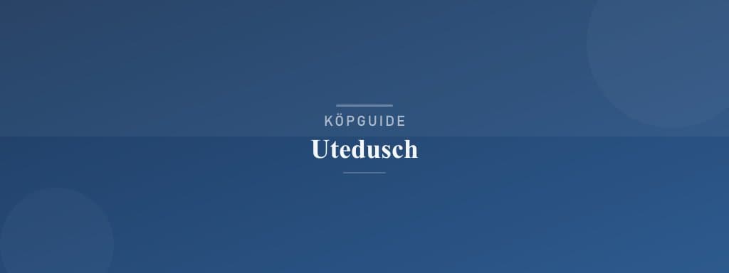 Välj rätt utedusch