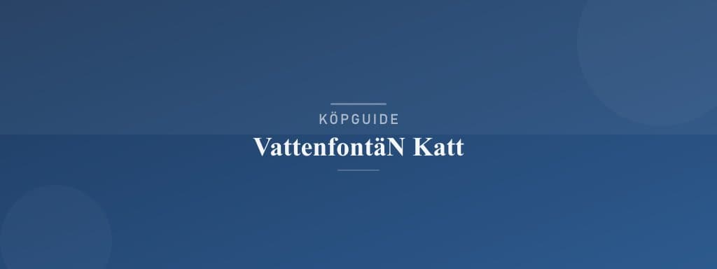 Välj rätt vattenfontän katt