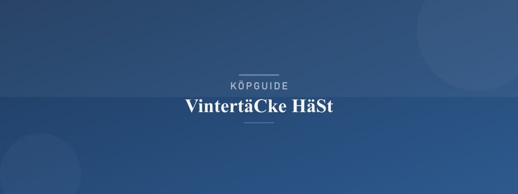 Välj rätt vintertäcke häst