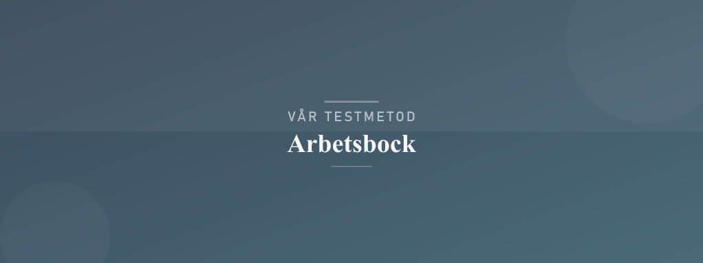 Så testar vi arbetsbock