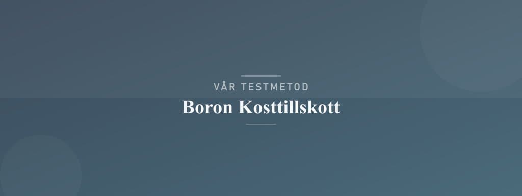 Så testar vi boron kosttillskott