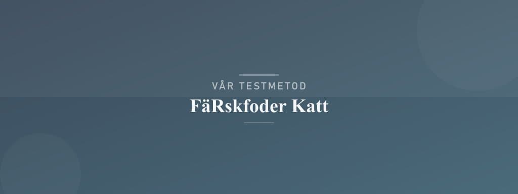 Så testar vi färskfoder katt