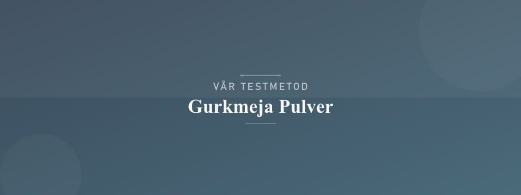 Så testar vi gurkmeja pulver