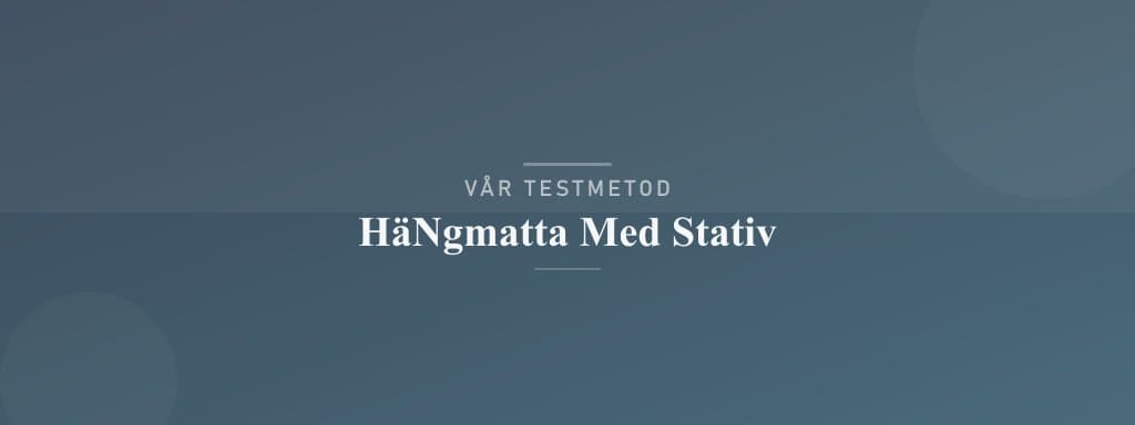Så testar vi hängmatta med stativ