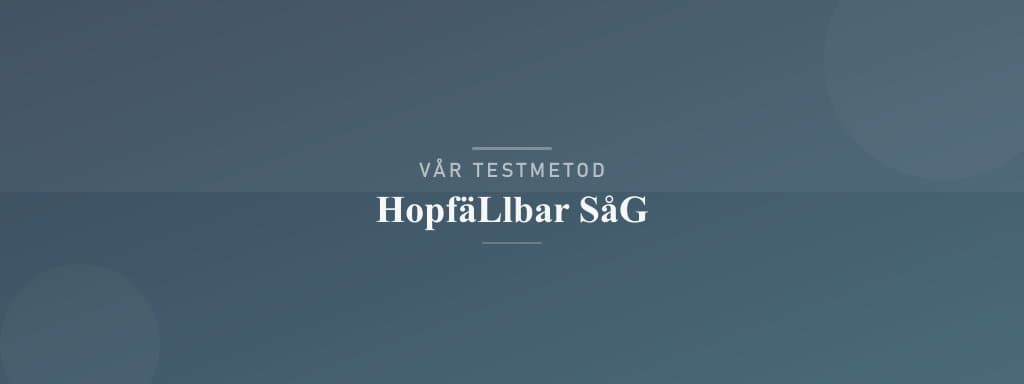 Så testar vi hopfällbar såg