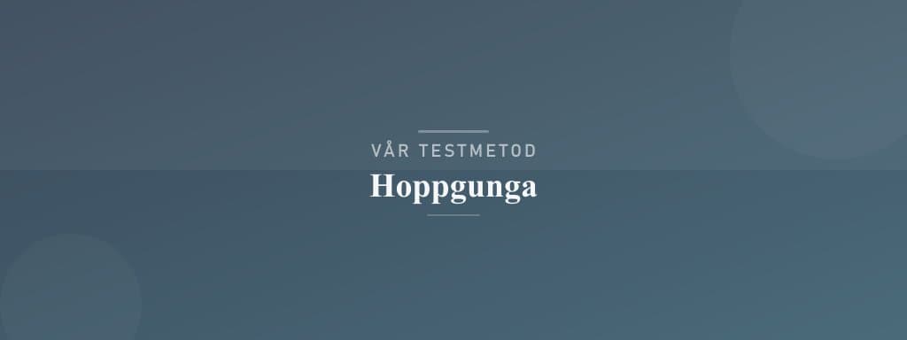 Så testar vi hoppgunga