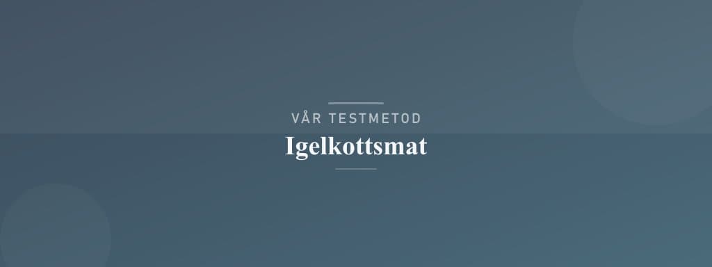 Så testar vi igelkottsmat