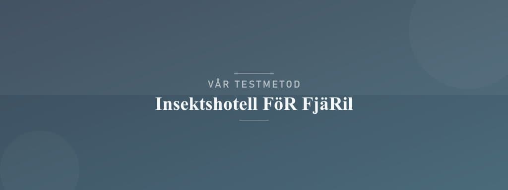 Så testar vi insektshotell för fjäril