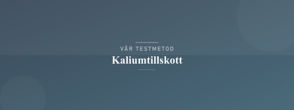 Så testar vi kaliumtillskott