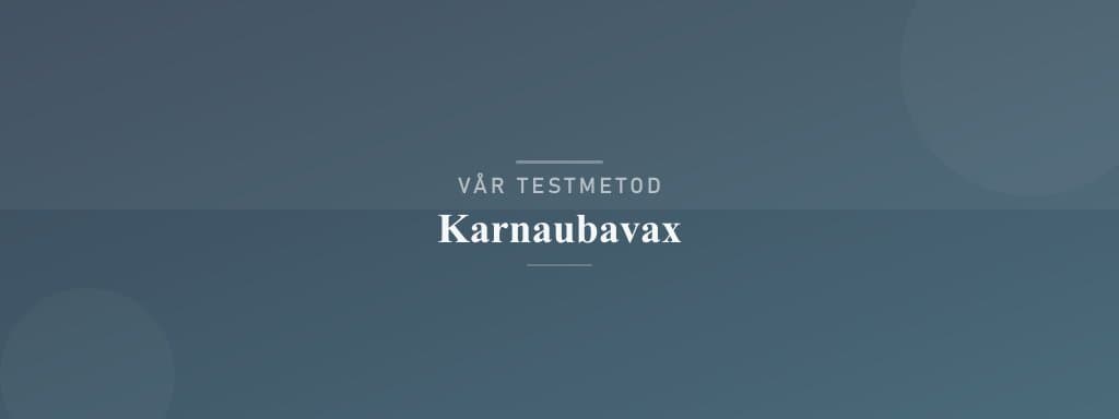 Så testar vi karnaubavax