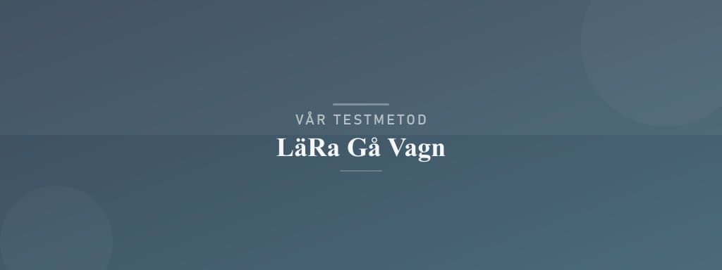 Så testar vi lära gå vagn