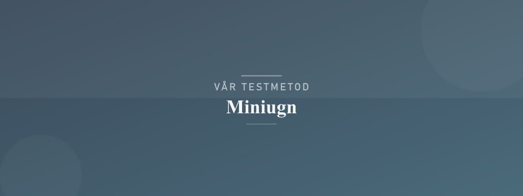 Så testar vi miniugn