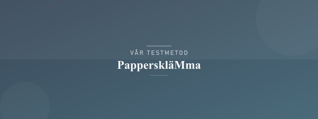 Så testar vi pappersklämma
