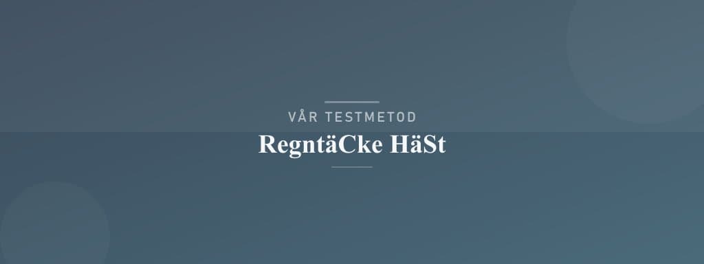 Så testar vi regntäcke häst
