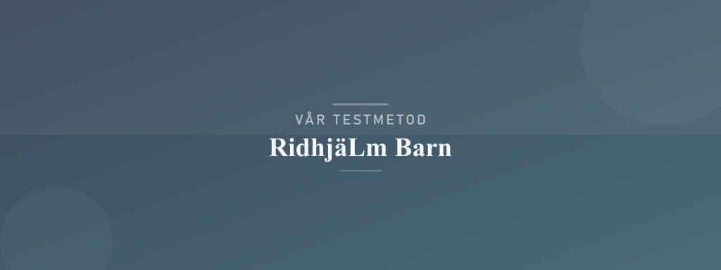 Så testar vi ridhjälm barn