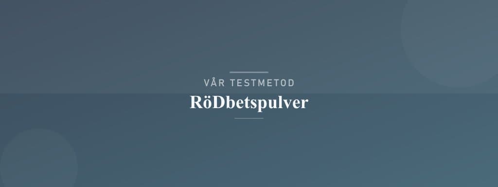 Så testar vi rödbetspulver