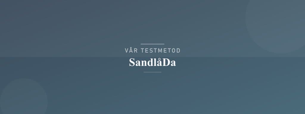 Så testar vi sandlåda