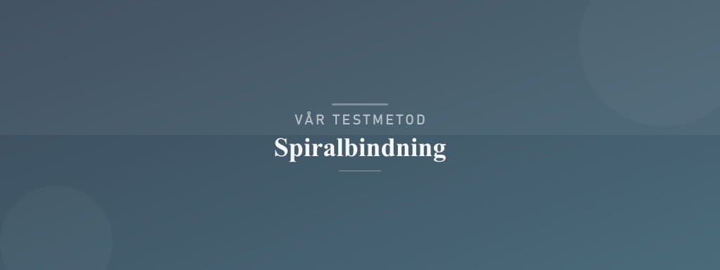 Så testar vi spiralbindning