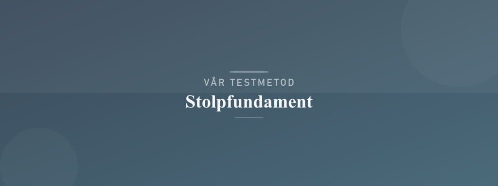 Så testar vi stolpfundament