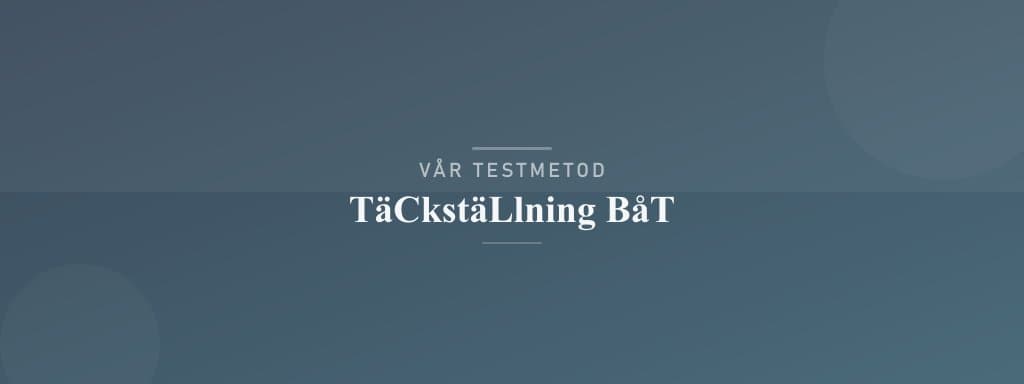 Så testar vi täckställning båt