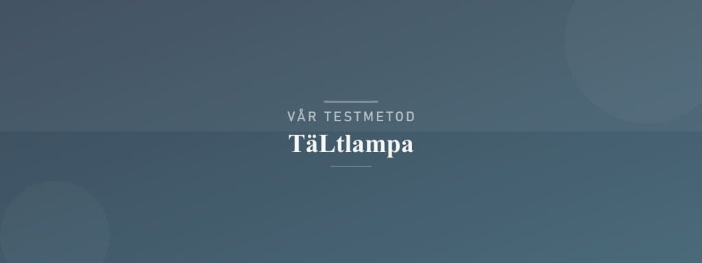 Så testar vi tältlampa