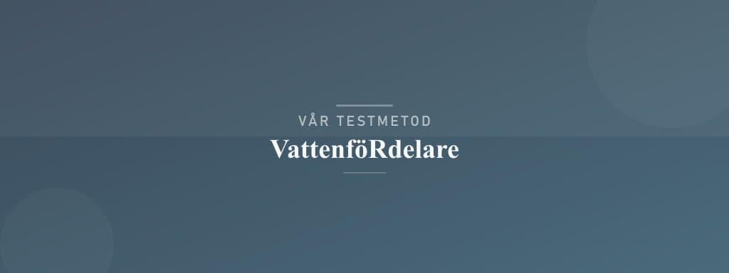 Så testar vi vattenfördelare