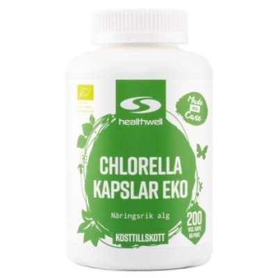 Healthwell Chlorella Kapslar Eko – Ekovänligast – algtabletter bäst i test 2026