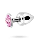 Metal Plug Large - Silver/Pink