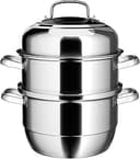 VENTION Ångkokare Matlagning 28 cm Gryta, Steamer Pan 3 Nivåer för Induktionshäll, Ånggryta Rostfritt stål