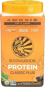 Sunwarrior Classic Plus Organic (750g) Chocolate - Proteiner - Veganskt protein