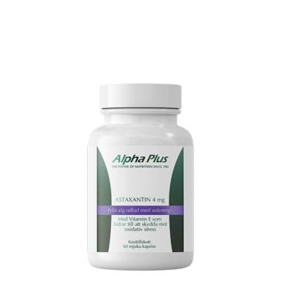 Alpha Plus Astaxantin 4mg 60 Mjuka Kapslar – Veganskt toppval – astaxantin bäst i test 2026