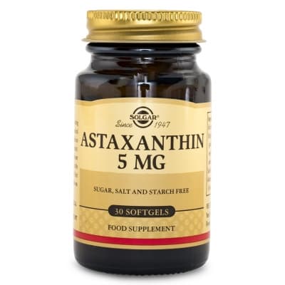 Solgar Astaxanthin Complex 5mg – Nervvänligast – astaxantin bäst i test 2026