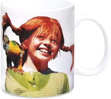 Logoshirt® Pippi långstrumpa I herr Nilsson I porslinsmugg – kaffekopp, 300 ml I i färgad presentförpackning I licenserad originaldesign