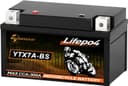 Litium motorcykelbatteri 12 V litium Powersports batteri med BMS (YTX7A-BS 12,8 V 3 Ah 300 A) LiFePO4 motorcykelbatteri startbatterier för motorcyklar, ATV, UTV, vattenfordon etc