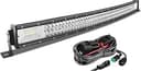 AUXTINGS 106 Cm 42 tum 540 W böjd LED-lampa bar punkt strålkastare trippelrad lins arbete dyklampor med ledningssele kit för off-road ATV AWD SUV 4WD 4x4 pickup, 12V 24V DT-kontakt vattentät