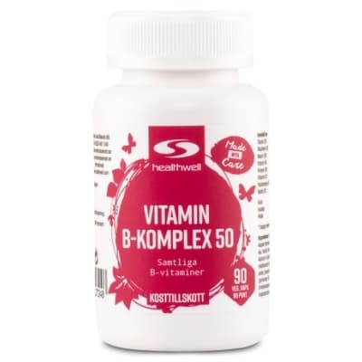 Healthwell Vitamin B-komplex 50 – Flexibla mängden – b-vitamin bäst i test 2026