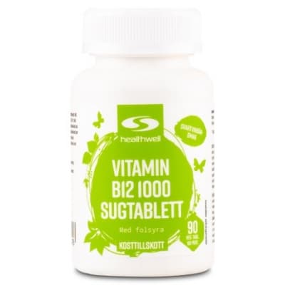 Healthwell Vitamin B12 1000 Sugtabletter – Topval med folsyra – b12-tabletter bäst i test 2026