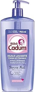Cadum Lugnande, mjuk, allergivänlig, rengöring, närande babyolja, för kropp och hår (1 styck) – Bäst i test – babyolja bäst i test 2026