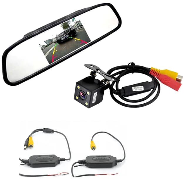 Spegel bilkamera med bakkamera dubbel 1080P bilkamera bil fram bak 170° 140° vidvinkel backspegel bilkamera med 10 tums IPS-pekskärm WDR mörkerseende loopinspelning G-sensor 6 m kabel – Bästa lyxval – backspegelkamera bäst i test 2026