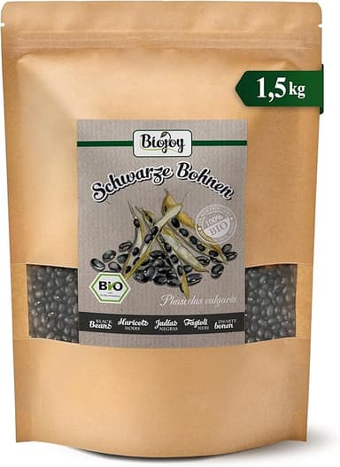 Biojoy EKO-Bönor, svarta (svarta bönor), naturlig utan tillsatser (1,5 kg)